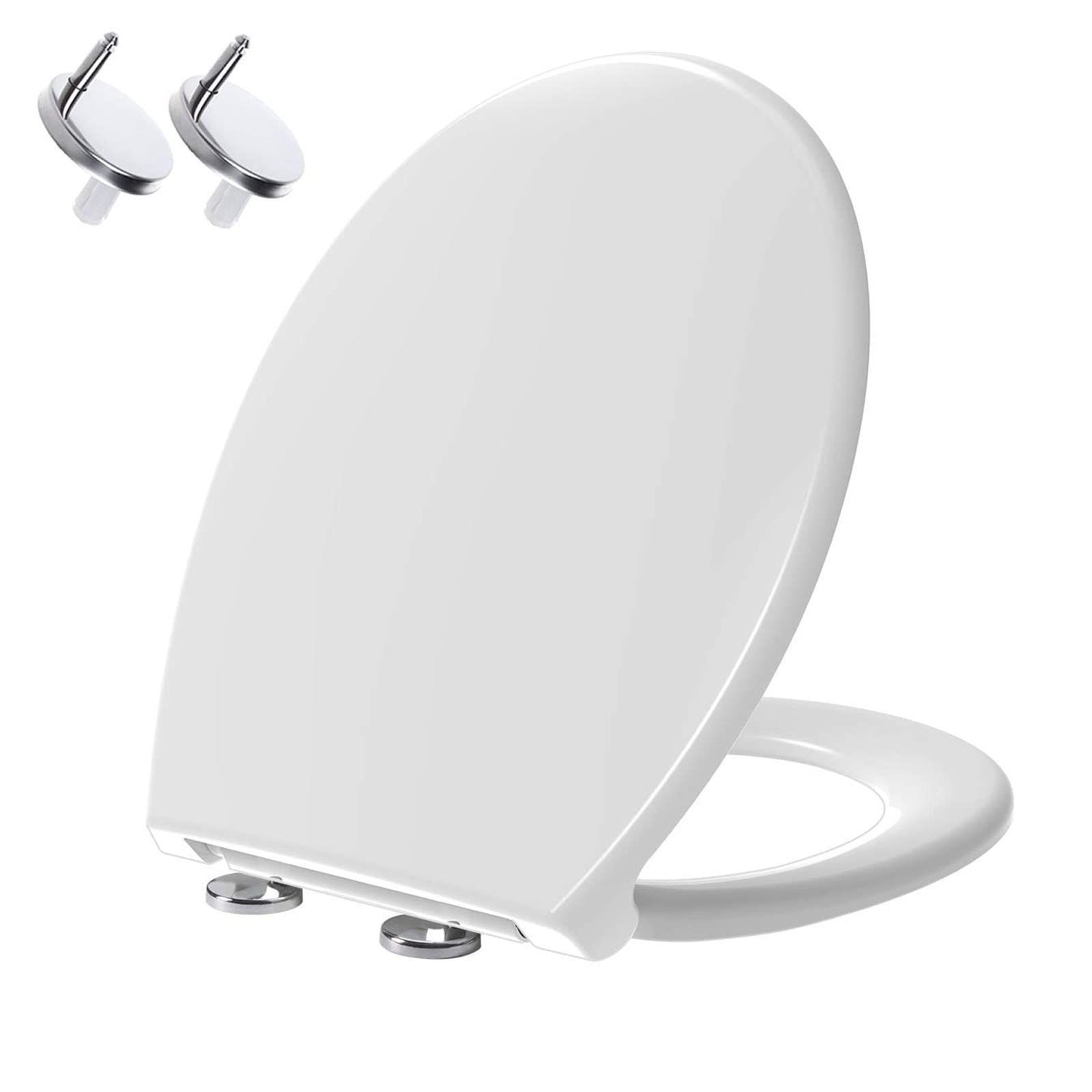 Abattant WC Silencieux Lunette de Toilette à Fermeture Douce 07D