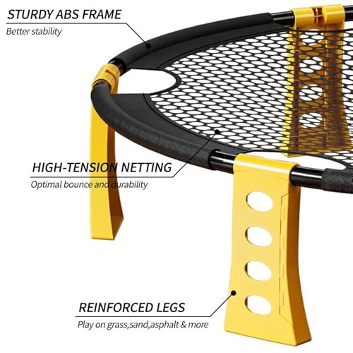 image for TEMI Outdoor Game Set - Includes 6 Balls, Net and Carrying Bag, Beach 