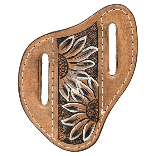 HILASON Large Western Floral Stylish Design Geniune Leather Knife Holder