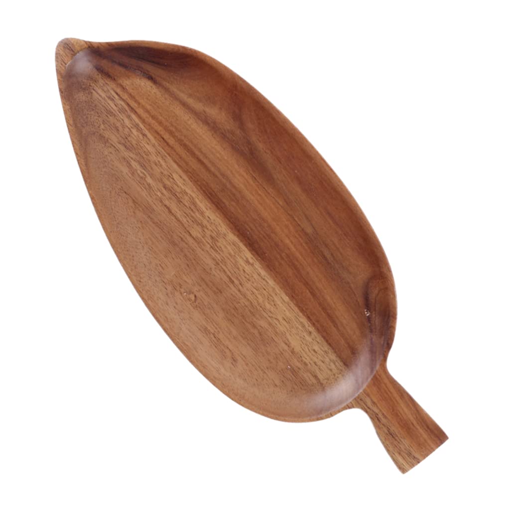 Plateau en bois en forme de feuille pour vos brunchs de douceurs et de fruits