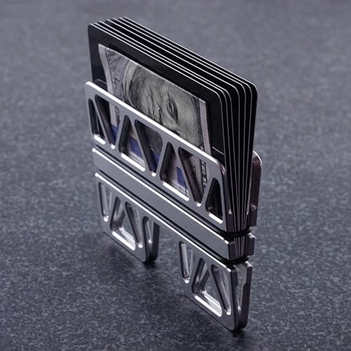 The Truss Minimalist Metal Wallet, Ultra Slim Aluminum, RFID Shielding, For Credit Cards and Cash, Made in the USA3