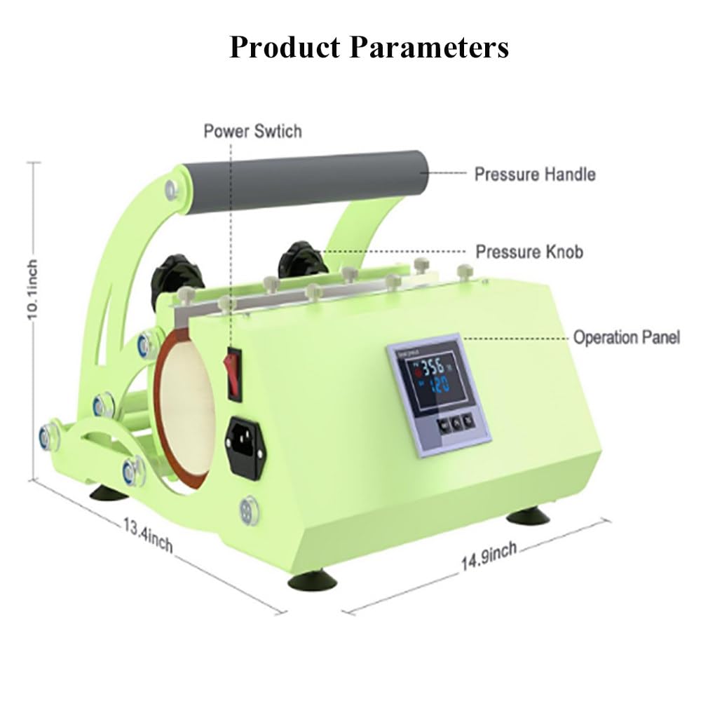 Prensa Térmica Para Vasos,Prensa Térmica Automática Para Tazas De 110V,Para Tazas Rectas De Sublimación De 11 A 30Oz,Prensa De Transferencia Térmica Con Temperatura Y Temporizador