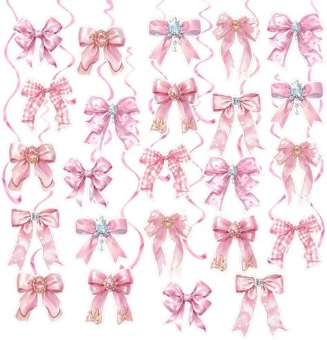Amazon.com: Cherry Party Decorations Cherry and Bow Hanging Banner ...
