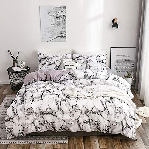 Housse de couette en marbre blanc pour protéger votre lit et sublimer la décoration - 2