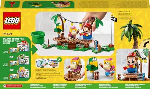 Super Mario Pack di Espansione Concerto nella Giungla di Dixie Kong con le Figure di Dixie Kong e Pagal il Pappagallo, Giocattolo Costruibile da Abbinare a Uno Starter Pack, Idee Regalo 71421 - Lego - Immagine 3