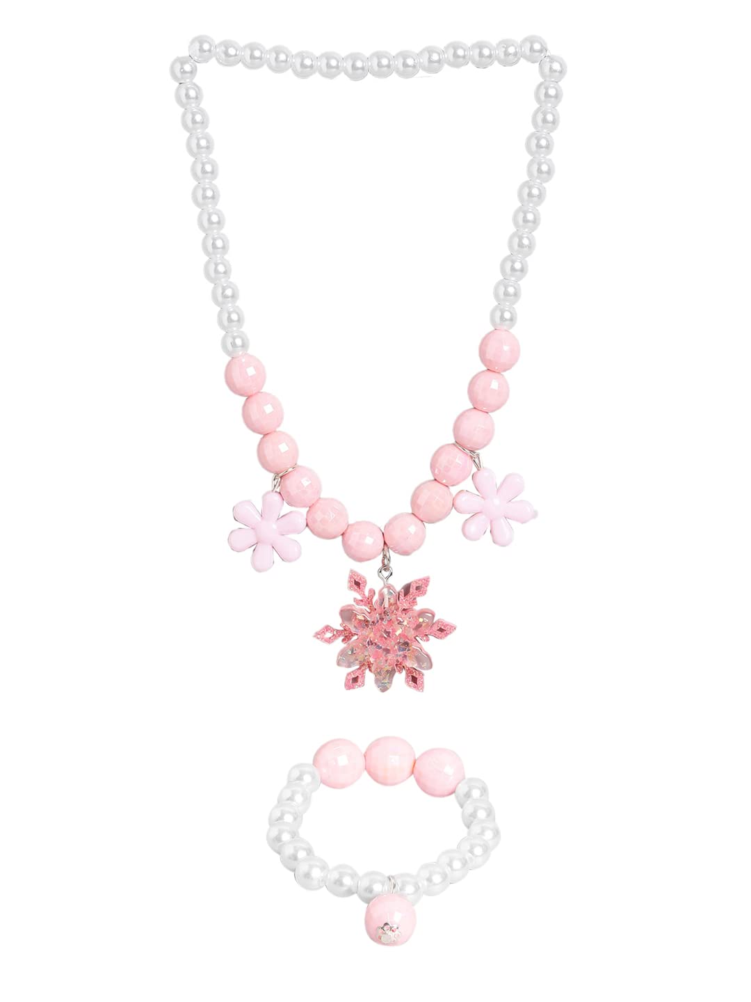 El Regalo Girls Kids Shimmering Beads Bow Shell Princess Necklace & Bracelet Sets- Acrylic Bow Star Beads Princess Necklace Bracelet Jewelry Set for Girls Kids (Option-1) (B0BHNQJ7LB) Amazon Price History, Amazon Price Tracker