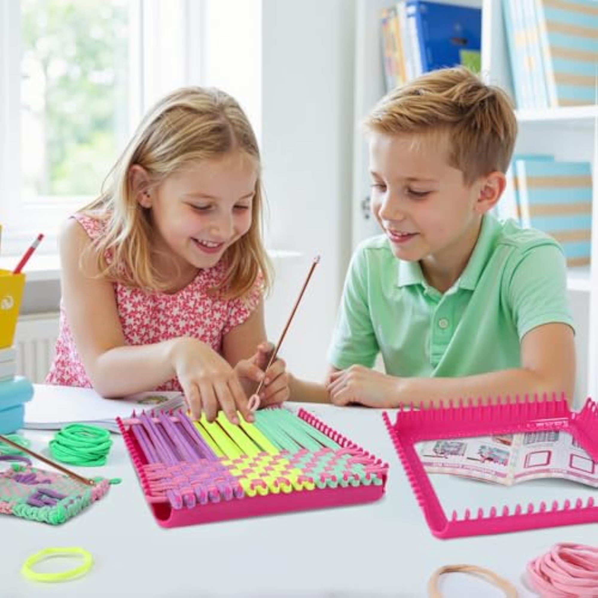 Weaving Loom Kit with Potholder Frame and Loops