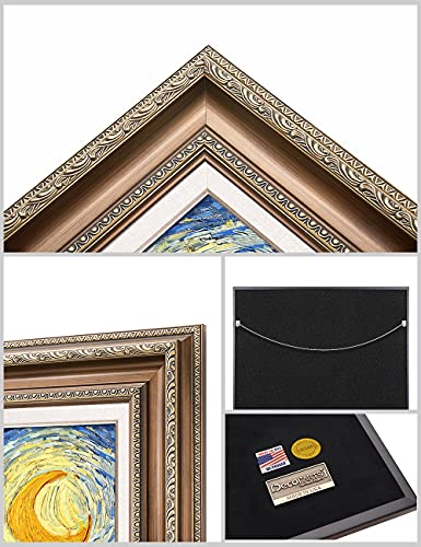 Decorarts - Starry Night, Vincent Van Gogh Classic Art. Giclee Prints Framed Art For Wall Decor. Framed Size: 34.75X28.75 #TOP3