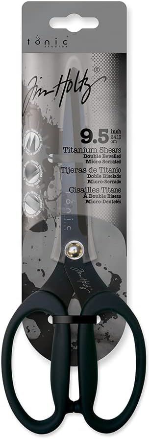 Tonic Studios 107E 9.5-inch Tim Holtz Titanium Shear, Maroon