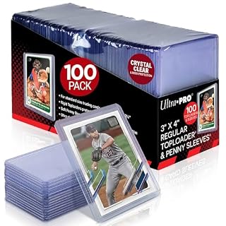 Ultra Pro 3" x 4" Clear Regular Toploaders & Card Sleeves Bundle, 100 Pack | Soft Protective Sleeves, Rigid Plastic Holders, Archival-Safe Material, Clear Display, Ideal For Collectors And Card Storage