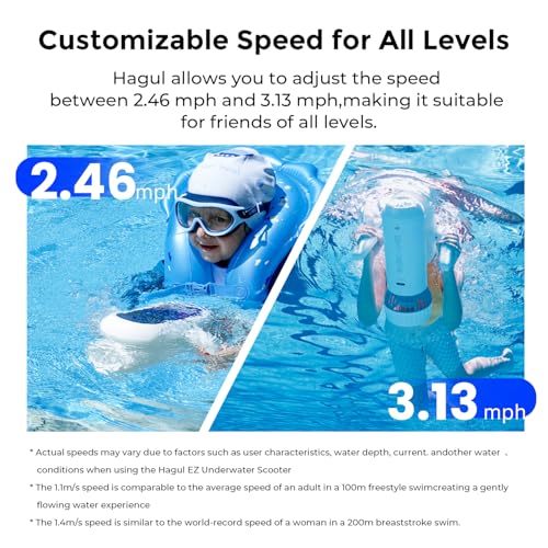 Hagul Unterwasser-Scooter 50 Minuten 2 Gang Geschwindigkeitsschalter 50 Minuten 15M Wasserdicht Wassersport Schwimmbad für Kinder (Hagul-2)