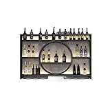 3-stöckiges Weinregal mit großem Fassungsvermögen: Dieses dreistöckige Weinregal bietet zusätzlichen Stauraum für den täglichen Gebrauch. Es ist eine vielseitige Lösung, mit der Sie Weingläser aufhängen und alles übersichtlich aufbewahren können, sodass Sie leicht finden, was Sie brauchen. Dank seiner hohen Tragkraft sorgt es für Sicherheit und Stabilität und verleiht Ihrem Zuhause eine persönliche Note.