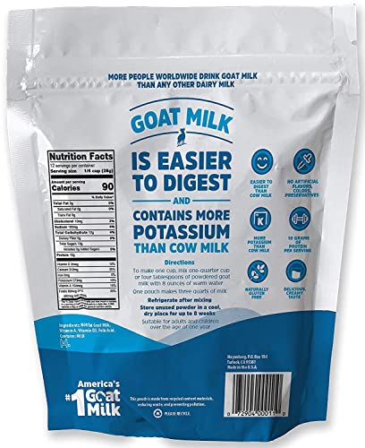 Meyenberg Nonfat Powdered Goat Milk, 12Oz Pouch, Kosher, Gluten Free (Pack Of 6) #TOP1