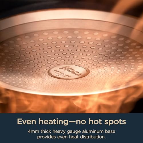 Ninja Ceramic Pro 14-Piece Cookware Set, Non-Stick Pots & Pans Set with Glass Lids, Nontoxic, PTFE Free, Ceramic Coated, Oven Safe, All Stovetops & Induction Compatible, Black, CW39014BK