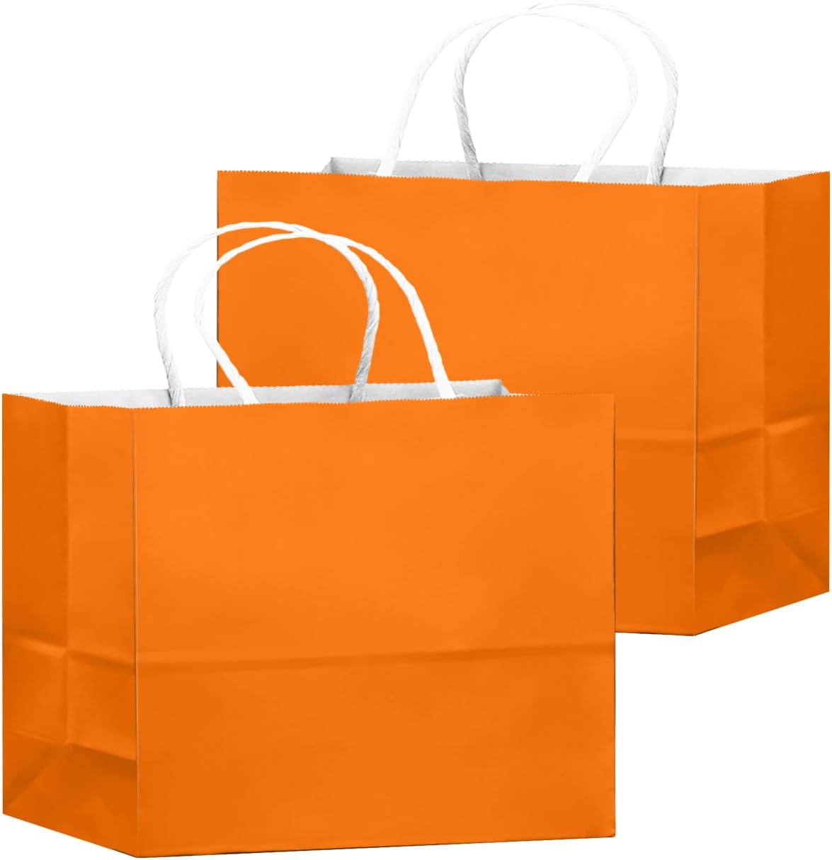 qiqee 24PCS Large Gift Bag with Handles Bulk 13"x4.5"x10" Gift Bags Salmon Bags Multiple Uses (32x11x25cm,Wide Large)