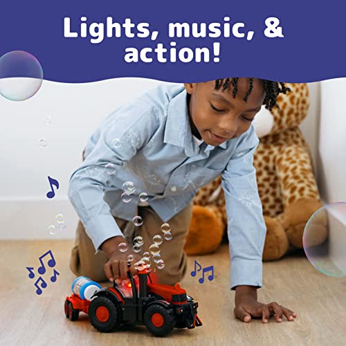 PREXTEX Bump & Go Bubble Blowing Farm Tractor Truck mit Lichtern Sounds und Action Spaß Spielzeug und Geschenk für… – Bild 3
