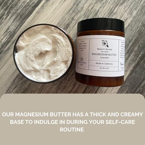 8oz ORGANIC LAVENDER MAGNESIUM LOTION | Handmade | All Natural | Vegan | Cruelty-Free | U.S. Made 8oz - Thumbnail 2