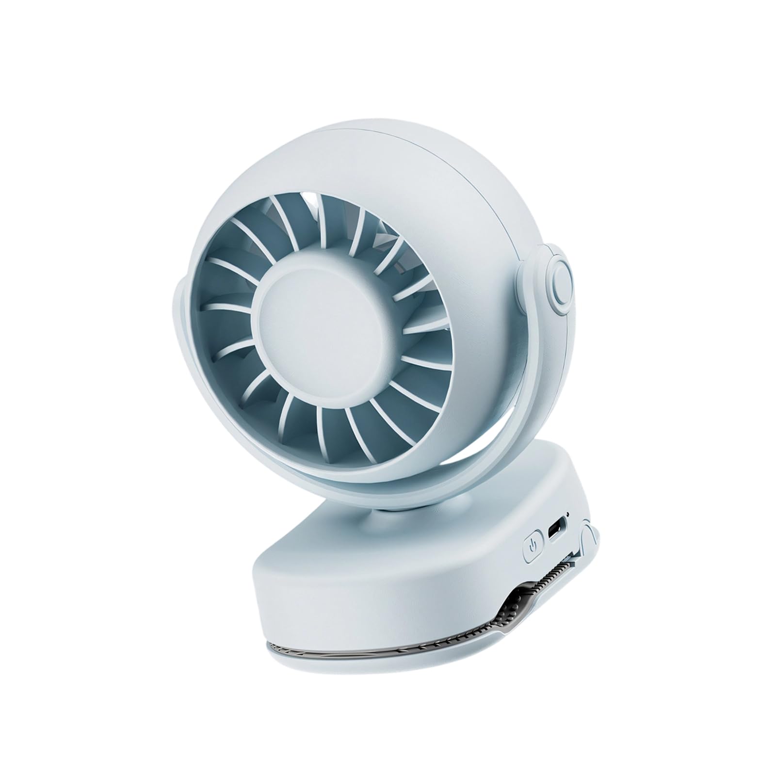 Uqezagpa Head Clip on Fan Rechargeable Personal Desk Fan with USB Charging for Home Travel Cooling Clip Rechargeable Usb Adjustable Head Travel Dorm on Compact Cooling