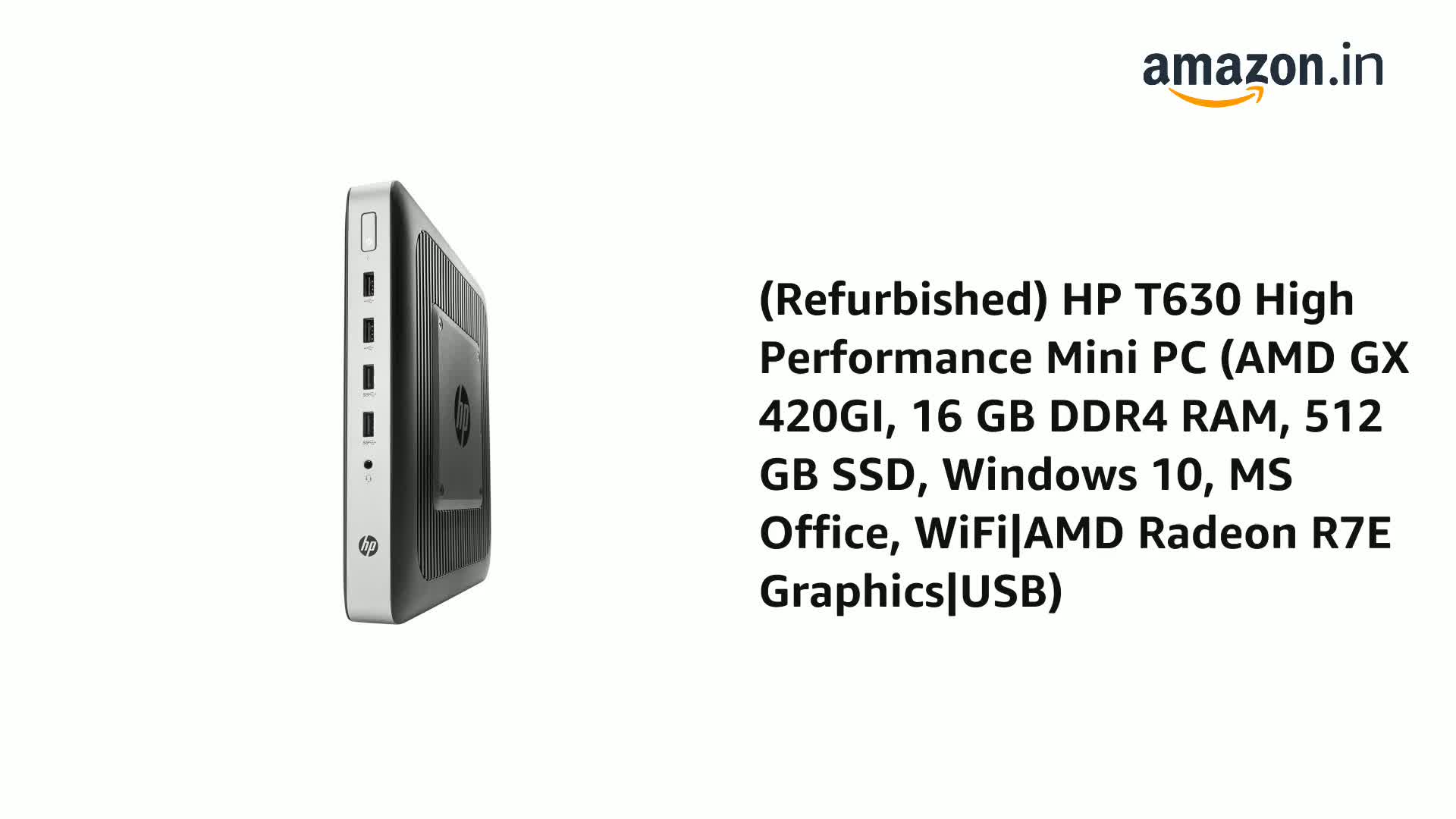 Refurbished) HP T630 High Performance Mini PC (AMD GX 420GI