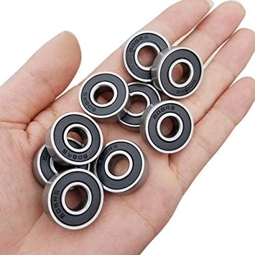 20 PCS 608-2RS Ball Bearings (8mm x 22mm x 7mm) Double Rubber Sealed Miniature Deep Groove Ball Bearings for Furniture, Carts, Wheelchairs (608 RS) - 3