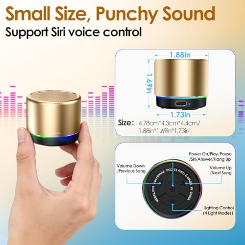 Image of Mini Bluetooth Speaker, Portable Wireless Speakers, Noise Reduction Mic