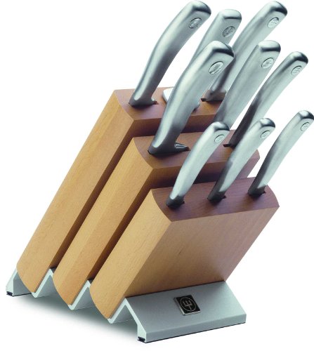 Wüsthof Culinar Knife Block Set - 10 pcs - Beech/Aluminum