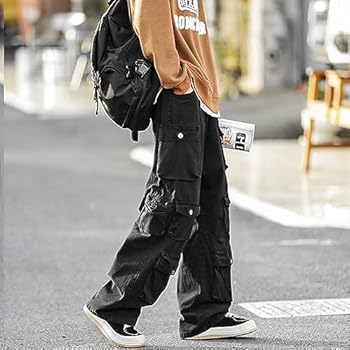FantasyGears Jeans Y2k Gothic Cargo Pants Baggy Streetwear Jeans