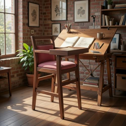Image of Solid Sheesham Wood Baby High Chair with Removable Tray | Feeding Chair for Babies & Todlers (6 Months-5 Years) | Cushioned Seat with Safety Harness | Premium Walnut Finish