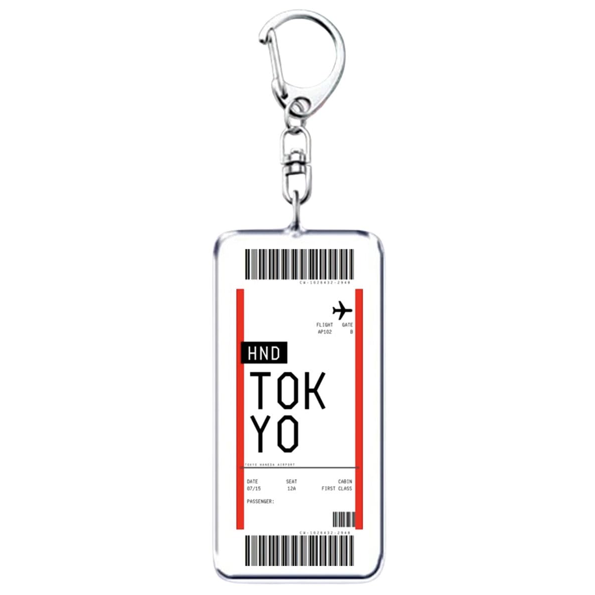 Amazon.co.jp: [ALOHAMONI] BOARDING PASS フライト キーチェーン