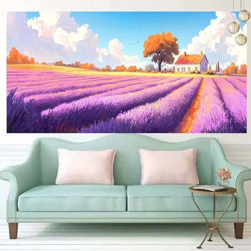 Kit complet diamond painting lavande pour évacuer le stress du quotidien