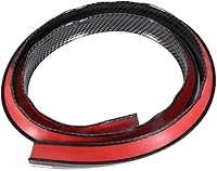 Vista 7 de Defensas Exteriores, Fibra De Carbono Flares De Goma De La Rueda Del Coche Arco Cejas Anti-Scratch Pad Negro