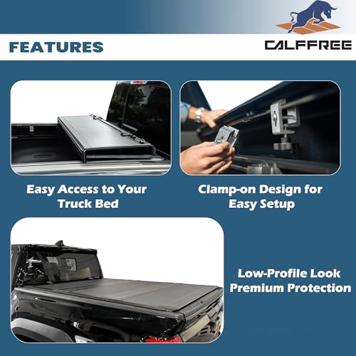 Image of Low Profile Tri-fold Truck Bed Tonneau Cover Compatible with 2020-2026 Jeep Gladiator | 5' (60.3 inch) Bed | CFLPX031