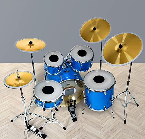 ALFAAL Tambor Cymbble Silenciador Bobina Silicone Almofada Conjunto Silicone Silicone Cinto De Silic