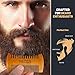 Wooden Beard Comb for Men - Pack of 2, Handcrafted Solid Beechwood Beard Combs, Mustache and Head Hair Pocket Comb with Leather Case - Dual Action Fine & Coarse Teeth