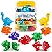 Matching Letters Dinosaur Toys Double-Sided Alphabet ABC Uppercase Lowercase Match Montessori Educational Preschool Learning Sensory Fine Motor Skills Developmental Toys for Aged 3 Year Old Boys Girls