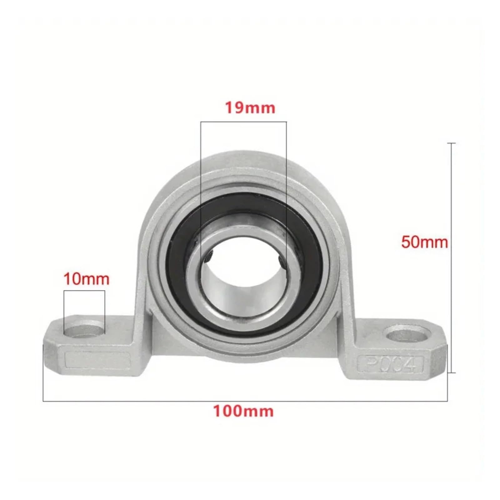 Stehlager 2/4 Stück, nicht standardmäßig, 19 mm, 22 mm Bohrungsdurchmesser, Innenkugellager aus Zinklegierung mit Stehlagereinsatz(KFL004 19MM,2pcs)