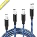 HokoAcc iPhone Charger Lightning Cable 4Pack 3FT 6FT 6FT 10FT Nylon Braided 8 Pin Lightning to USB Charger Cord for iPhone X iPhone 8 8 Plus 7 7 Plus 6s 6s Plus 6 6 Plus iPad iPod Nano (Blue)