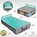 Mill & Mint – 2 Large Underbed Storage Bags + 1 Organizer Bin – Foldable Under Bed Storage Containers for Clothes, Blankets, Toys & Shoes, Gray