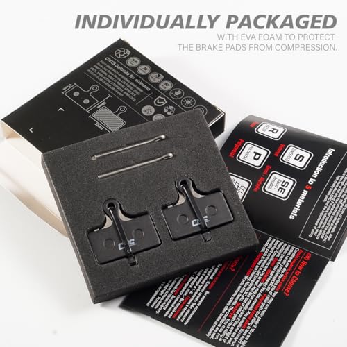 EASTERN POWER Bike Disc Brake Pads for Shimano Deore XTR M9000 M8000 M987 M988 M985 M615 M675 M785 XT SLX M7000 M666 RS785 g01s/g02s/g03s/g01a/g02a/g03a.Resin - Thumbnail 2