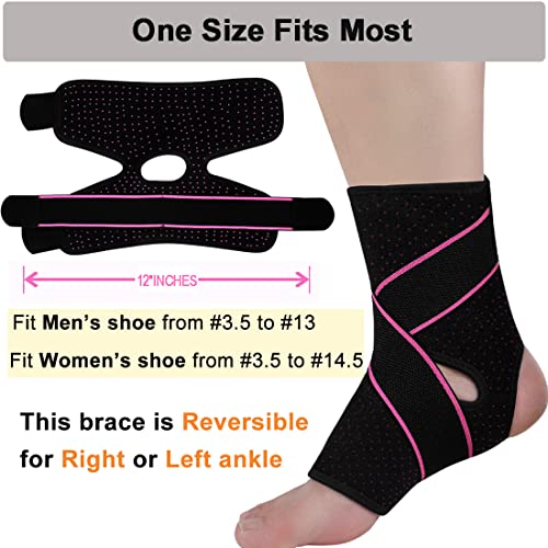 Ankle Brace, 2Pcs Adjustable Ankle Braces For Women & Men, Ease Swelling, Provides Effecitve Ankle Support Protection, Skin Friendly And Breathable Ankle Brace For Sprained Ankle, Speed Recovery #TOP3