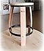 Tabourets faits avec douelles d'une Tonneau en bois de Chataignier 50 cm
