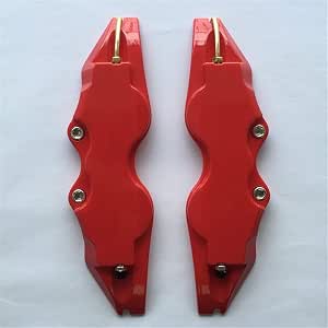 Couvercles Étrier Frein 3D 4 Pièces Avant Arrière Rouge - Protection Disques Voiture