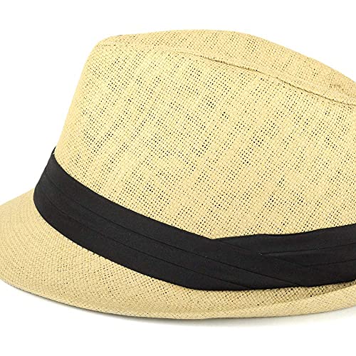 Westend Unisex Short Brim Fedora - Hats For Men & Women + Panama Hats & Straw Hats Honey Gold #TOP3