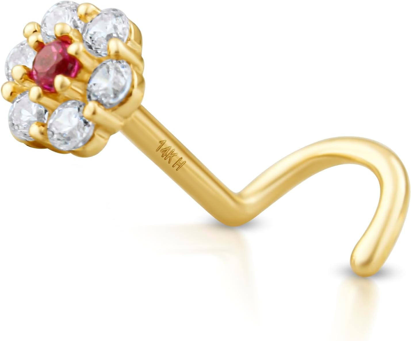 14k Solid Gold 20G Nose Stud, Classic & Elegant Piercing Jewelry for Everyday Glam