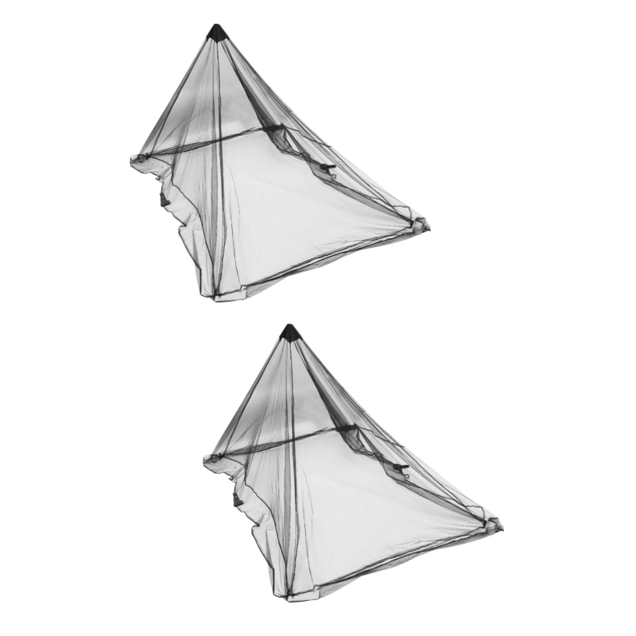Yardwe Moustiquaire Tente De Camping Tente Belvédère Filet Anti-Mouche Ciel De Lit Bâche De Camping Canopée Camping en Voiture Lit De Tente Black Polyester