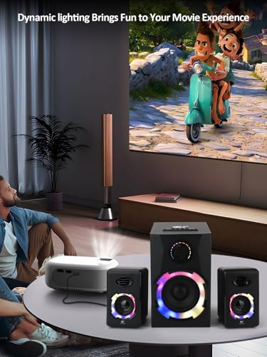Image of OR O R O W OROW Computer Speakers,40W PC Speakers with Subwoofer,Gaming Speakers with Bass,AC Powered,Support Bluetooth&SD&USB Play, 2.1 Multimedia Speakers System with RGB Light (Black)