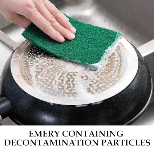 Image of Heavy Duty Scrubbing Pads for Cleaning 6 x 4 x 0.31inch Dish Scrubber Pads Reusable Household Green Scrubbing Pads,Scotch Brite Pads, for Dishes, Kitchen Scrubbers & Metal Grills (10Pcs)