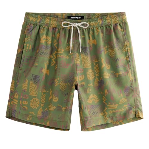 Image of maamgic Mens Swim Trunks Quick Dry Swim Shorts with Mesh Lining Funny Swimwear Bathing Suits 7inch