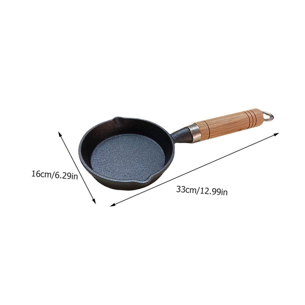 TOYANDONA Kleiner Bratpfanne aus Eisen für Camping und Backpacking, Schwarz