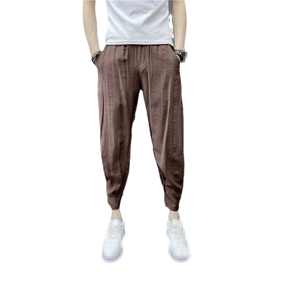 Pantalones De Sarga Informales con Cintura Elástica Fina De Verano para Hombre